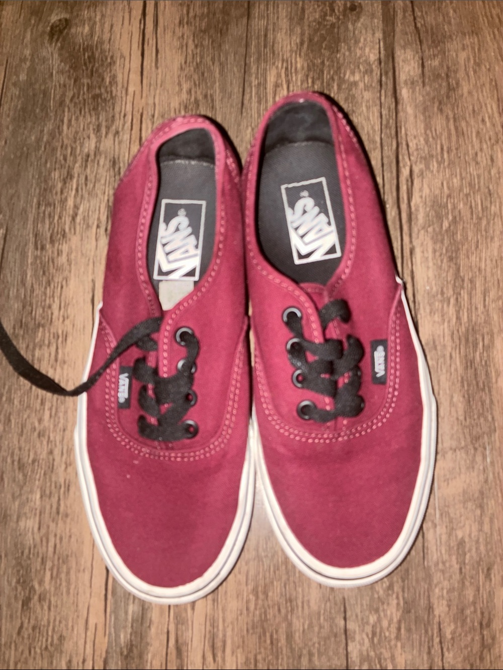 Vans Burgundy Canvas Low-Top Sneakers